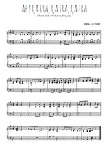 Téléchargez l'arrangement pour piano de la partition de revolution-francaise-ah-ca-ira-ca-ria en PDF